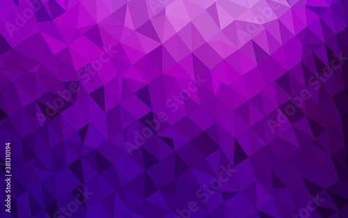 Dark Purple vector blurry triangle template. Colorful illustration in abstract style with gradient. Completely new template for your business design.
