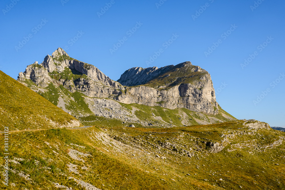 Mountain landscape on Durmitor national park in Montenegro