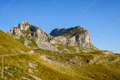 Mountain landscape on Durmitor national park in Montenegro