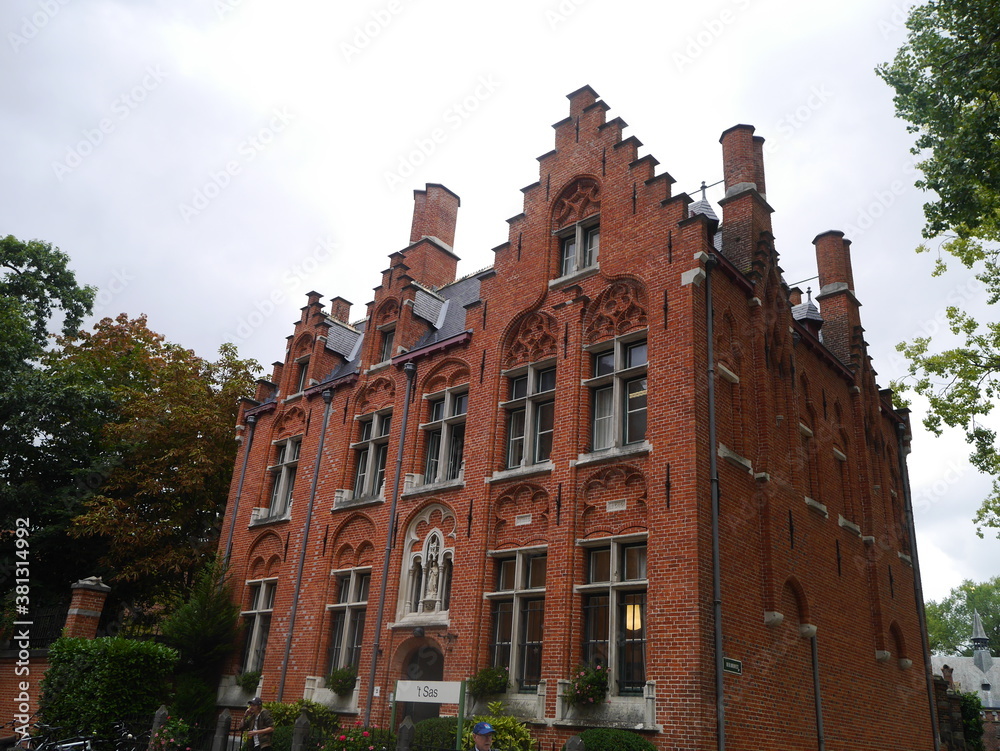 Scenery of buildings and attractions Beautiful nature in Bruges, City in Belgium September 25, 2017. Scenery of buildings and attractions Beautiful nature in Bruges, City in Belgium September 25, 2017.