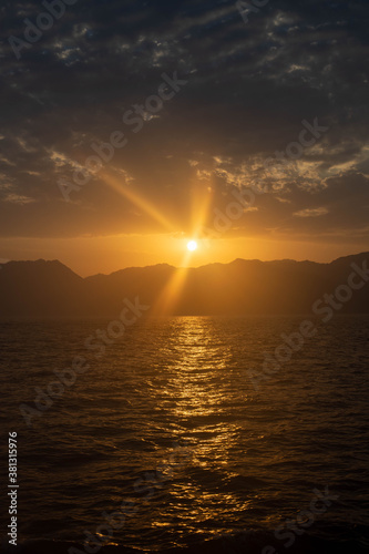 Sunset over Red Sea in Dahab