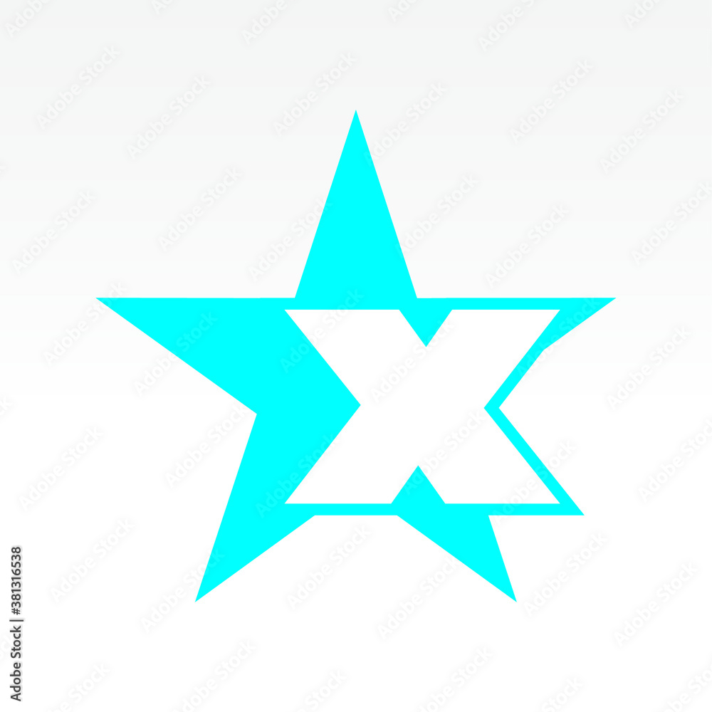 Obraz premium Vector illustration Initial Letter X abstract technology logo. Typography digital space concept.