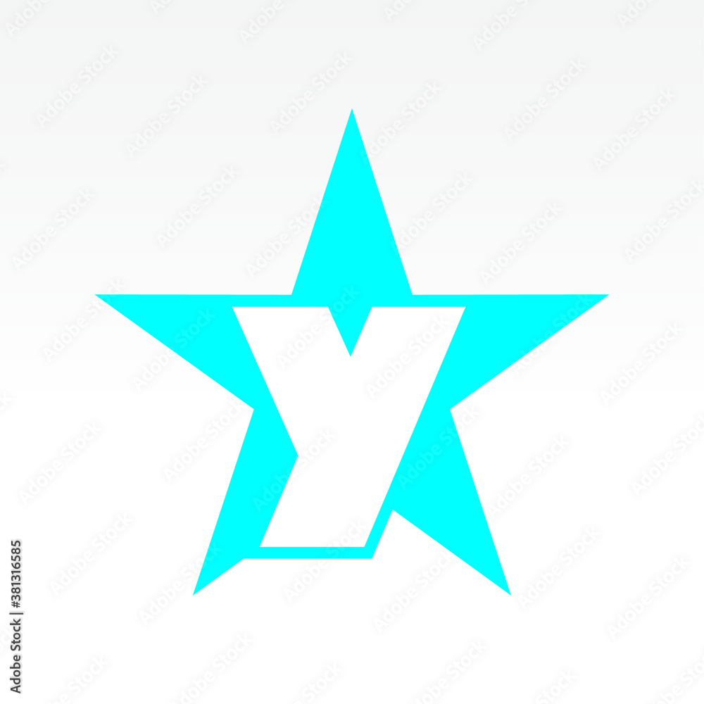 Obraz premium Vector illustration Initial Letter Y abstract technology logo. Typography digital space concept.