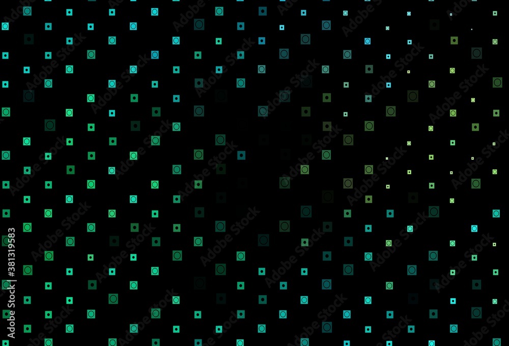 Dark Green, Yellow vector texture in rectangular, circular style.