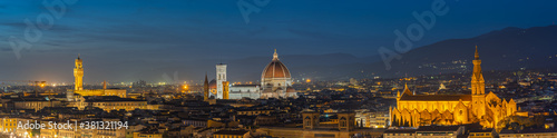 Panorama view of Florence skyline in Tuscany, Italy