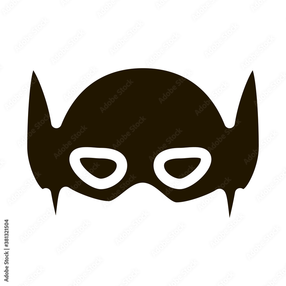 Super Hero Mask glyph icon vector. Super Hero Mask Sign. isolated symbol illustration Super Hero Mask glyph icon vector. Super Hero Mask Sign. isolated symbol illustration