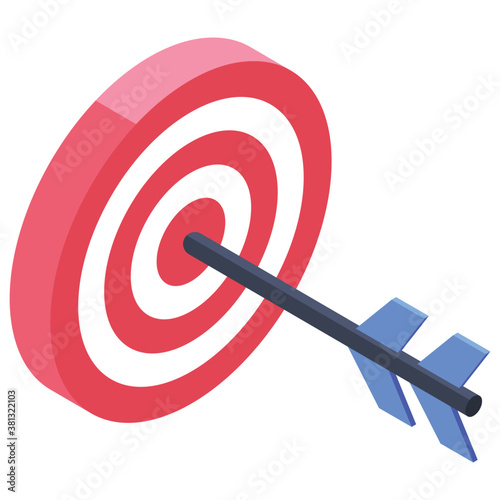 
isometric  design of target icon.
