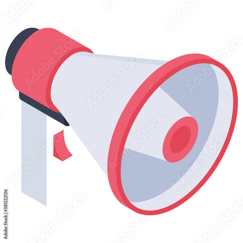 
Loudspeaker icon, isometric design.
