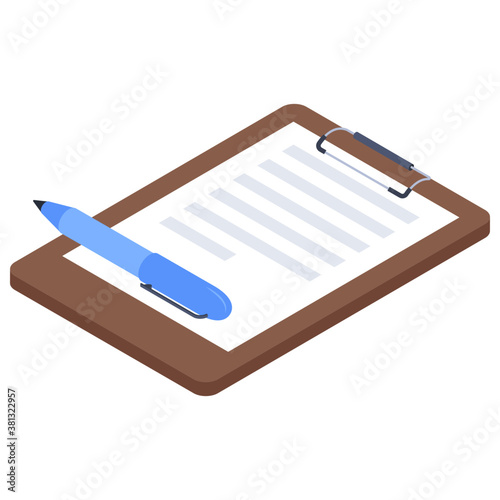 
Contract icon in isometric vector 
