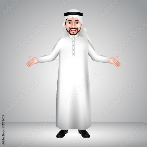 middle eastern man with hand gesture