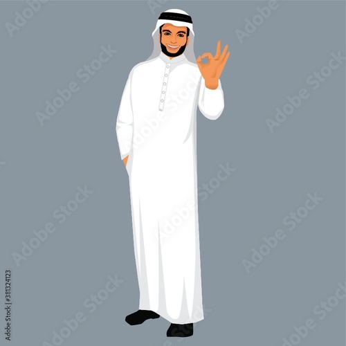 middle eastern man with an okay signal
