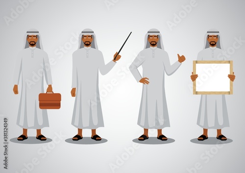 set of middle eastern man icons