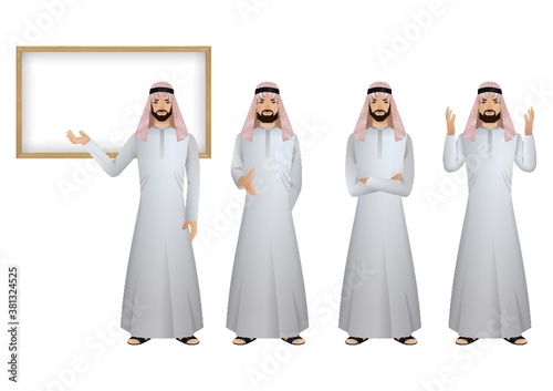 set of middle eastern man icons
