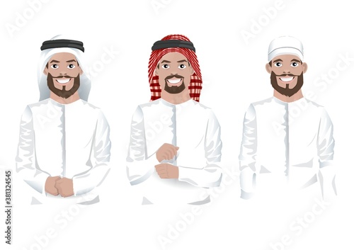 set of middle eastern man icons