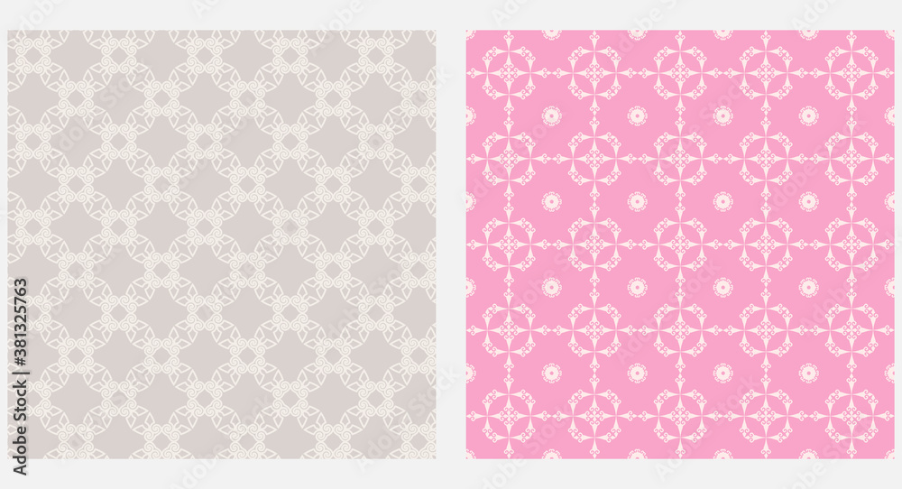 Decorative background pattern, wallpaper texture, pink and gray