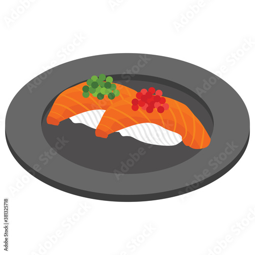 
Flat vector icon of shrimp.

