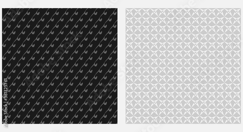 set of black and white pattern