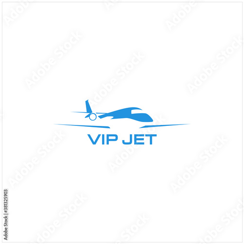 Private jet vector icon. Business jet illustration. Luxury twin engine plane
