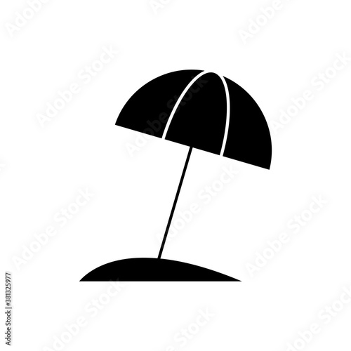 Beach umbrella icon  icon for celebration holiday. Design template vector