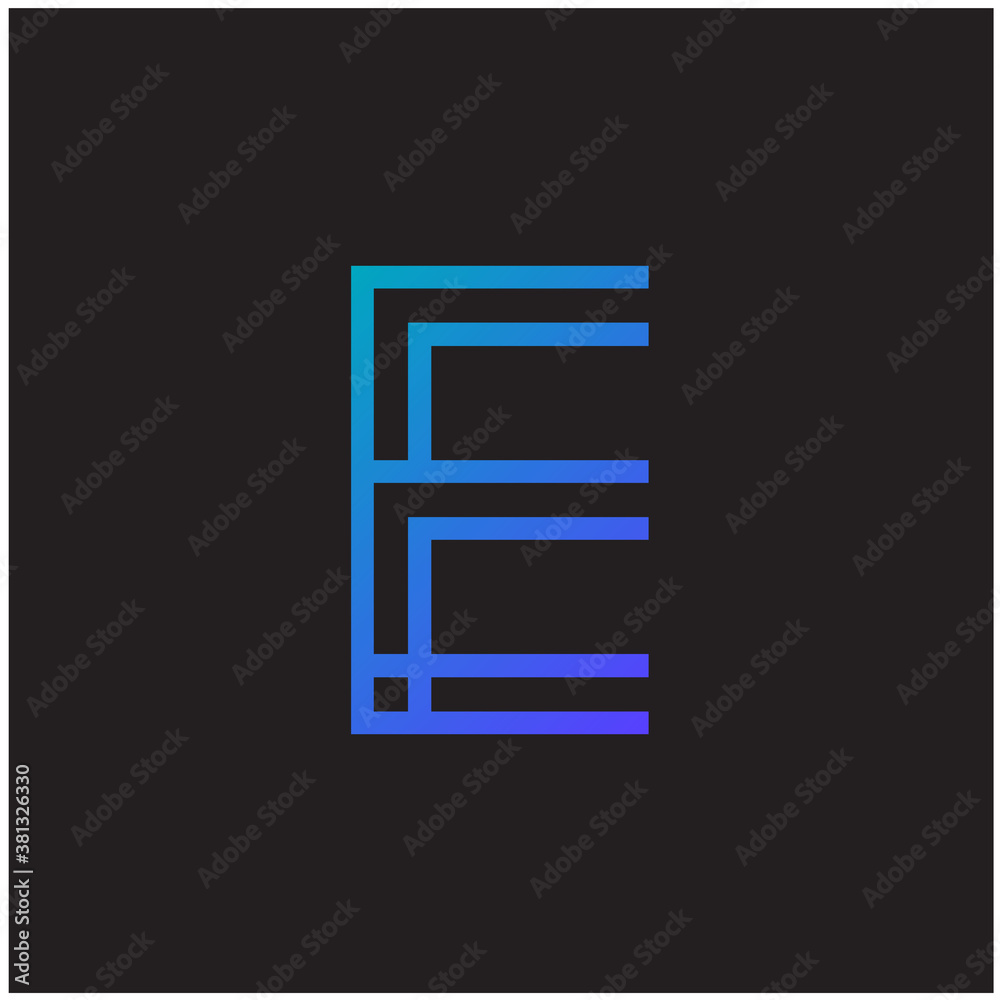 Infinity Line Letter Initial E Logo Design Template Infinity Line Letter Initial E Logo Design Template