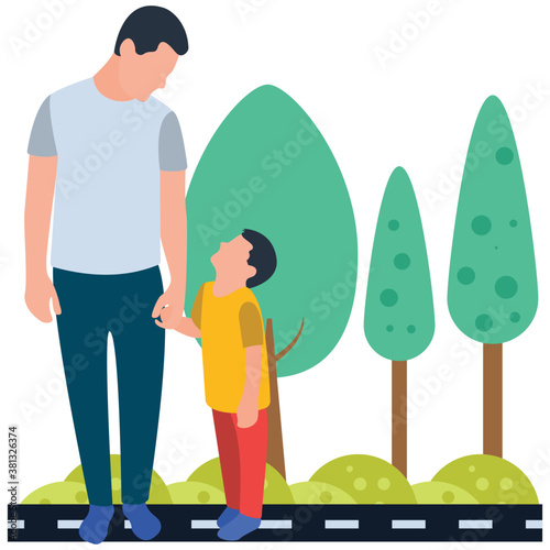 
Father love flat icon vector 

