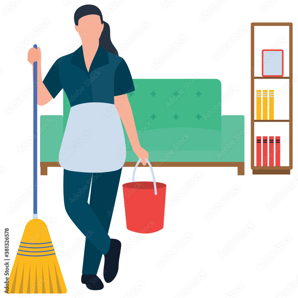 Household services flat vector icon
Household services flat vector icon