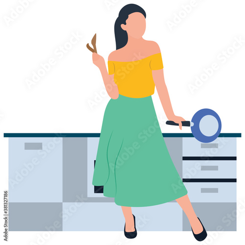 
Household services flat vector icon, housekeeping 
