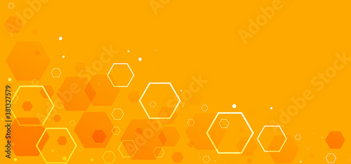 Honeycomb pattern. Seamless geometric hive background. Abstract yellow, orange beehive raster background. Funny vector bee honey shapes sign. Amber color