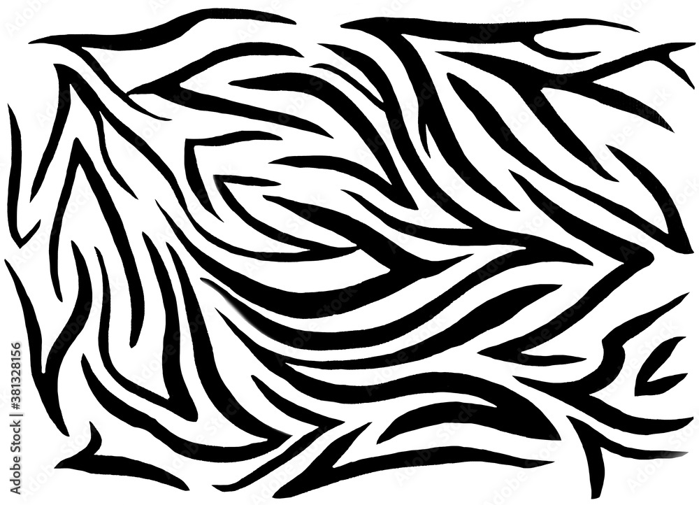 Zebra, striped background,black and white watercolor illustration on an isolated white background, seamless pattern. perfect for,La printing, textile scrapbooking