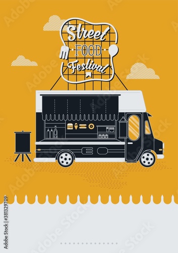 Street food festival poster design