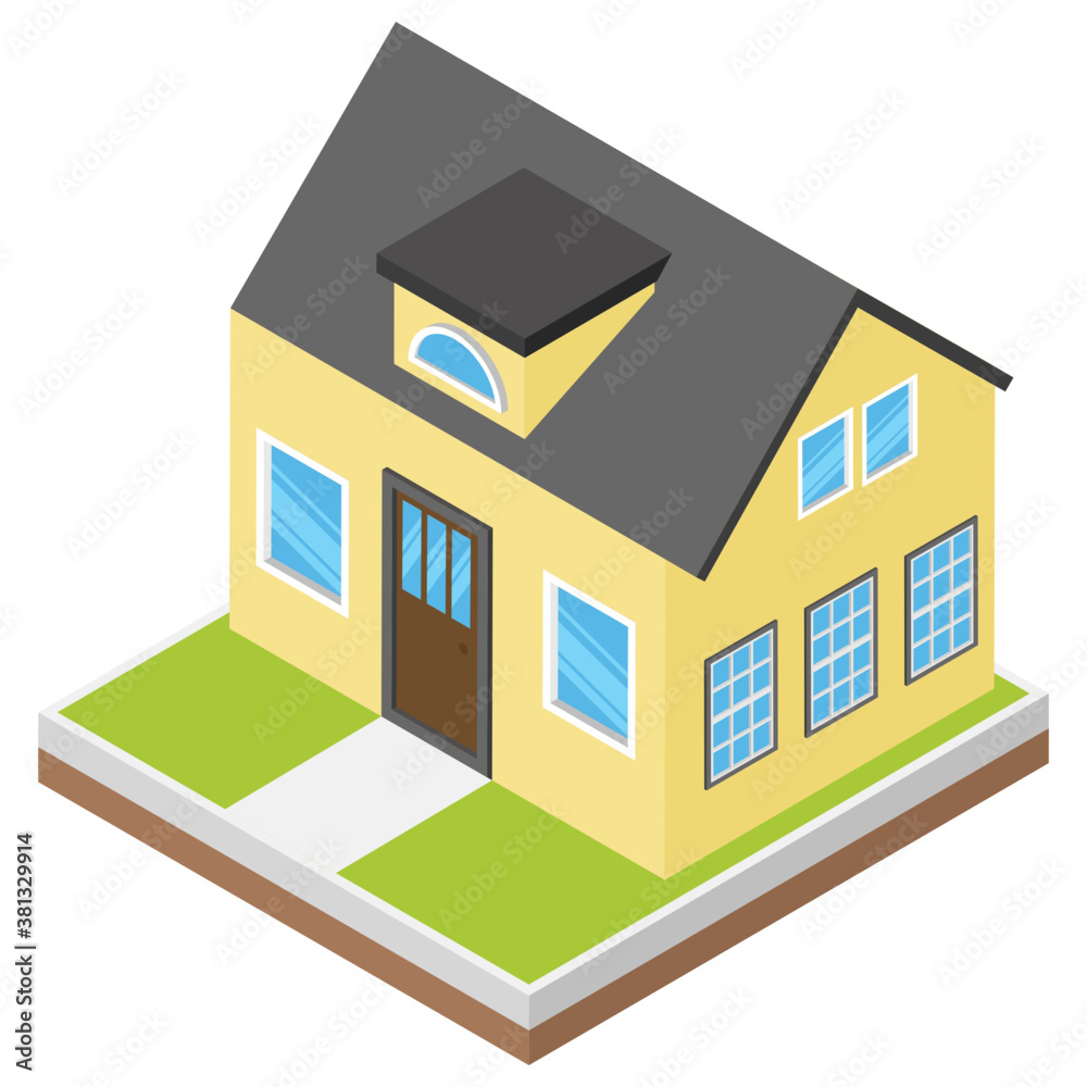 Isometric icon of a house
Isometric icon of a house