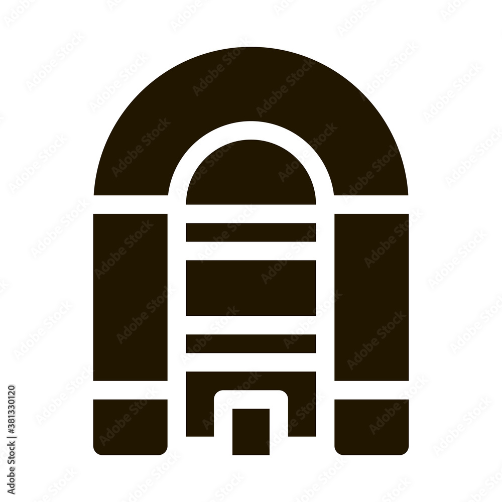 Inflatable Spacious Boat glyph icon vector. Inflatable Spacious Boat Sign. isolated symbol illustration Inflatable Spacious Boat glyph icon vector. Inflatable Spacious Boat Sign. isolated symbol illustration