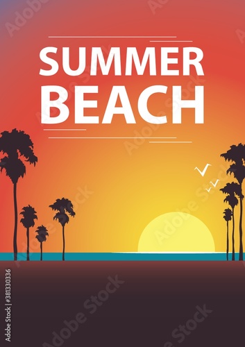 Summer beach poster design
