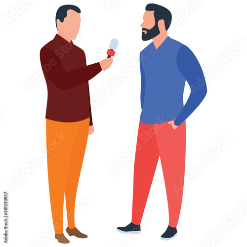 
Flat illustration of interview 
