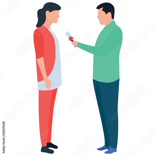 
Flat illustration of interview 

