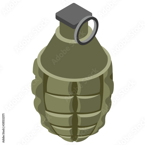 
Isometric icon of bomb.
