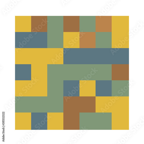 7x7 cube, square geometric arrangement. Square illustration