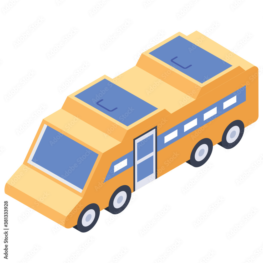Vehicle isometric vector icon.
Vehicle isometric vector icon.