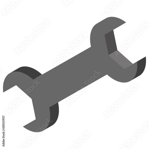 
Isometric icon design of spanner 
