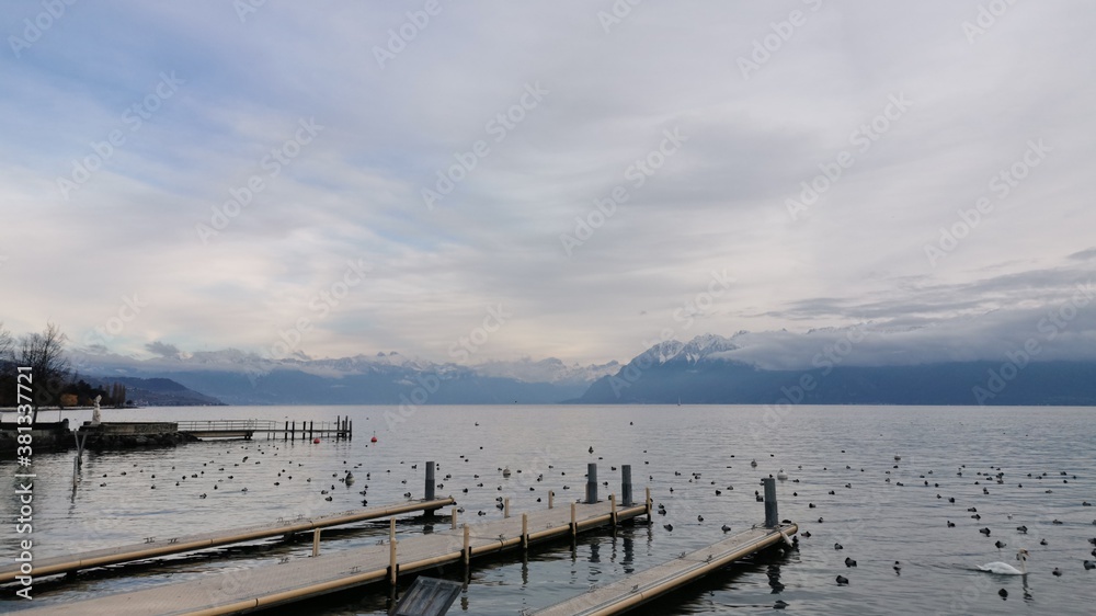 Lake Geneva as seen from Lausanne-Ouchy (Lac Léman)