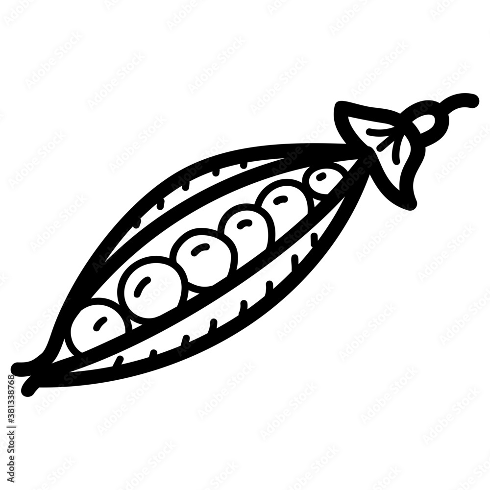 Peas Vector Icon Peas Vector Icon