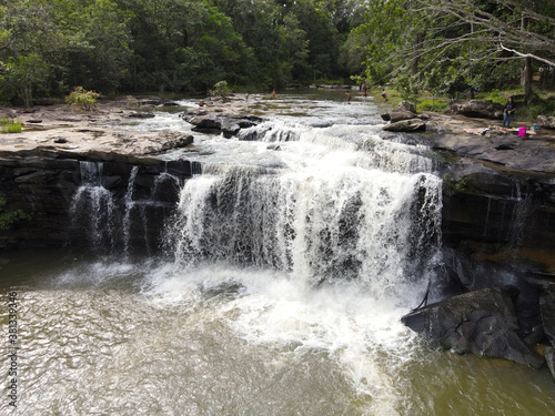 waterfall in the national park, Huai Wang Yai Waterfall in Asia, Thailand, Sisaket,