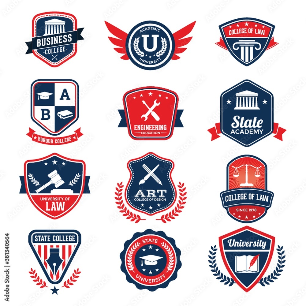 collection of educational badge designs collection of educational badge designs