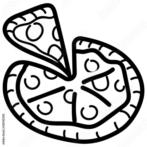 Pizza Drawing Icon 