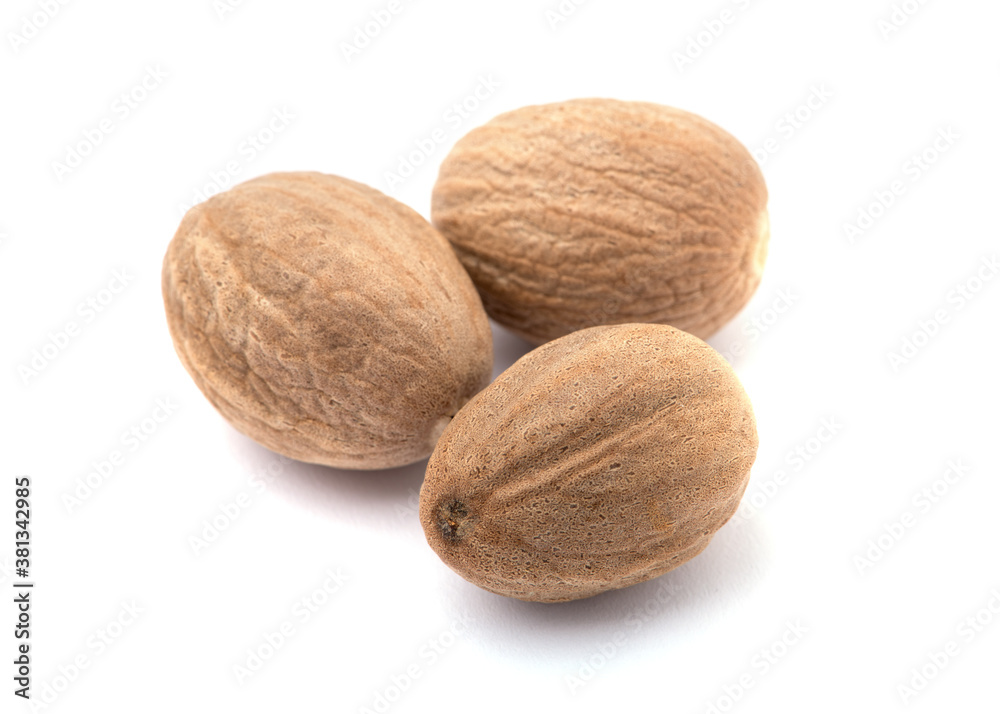 nutmeg isolated on white background