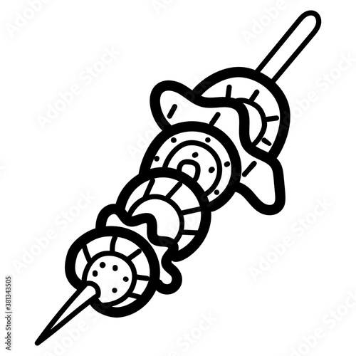 Barbeque Skewer Drawing 