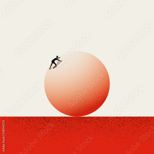 Business ambition and motivation vector concept. Symbol of career opportunity, success, achievement.