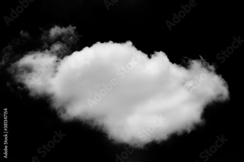 beautiful shape nature white cloud in black backgarond, nature and background concept.