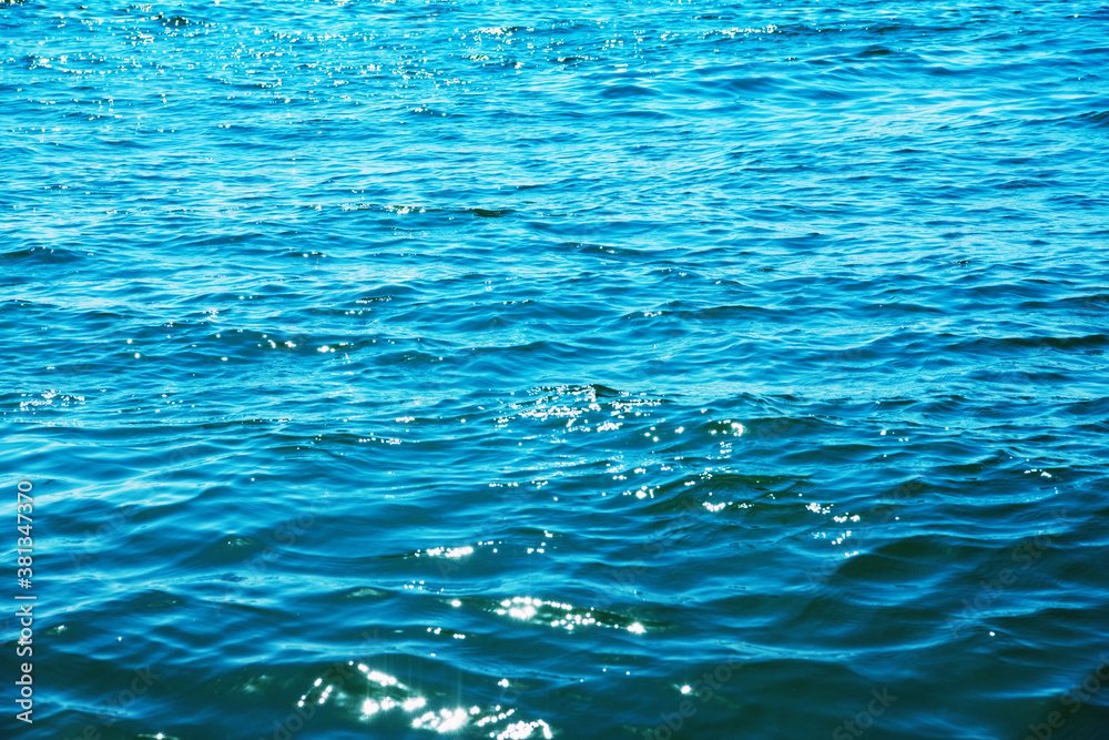 Blue sea water background texture