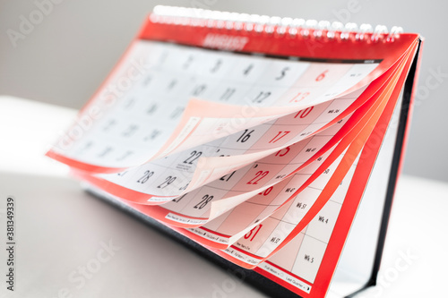 Fototapeta calendar page turning